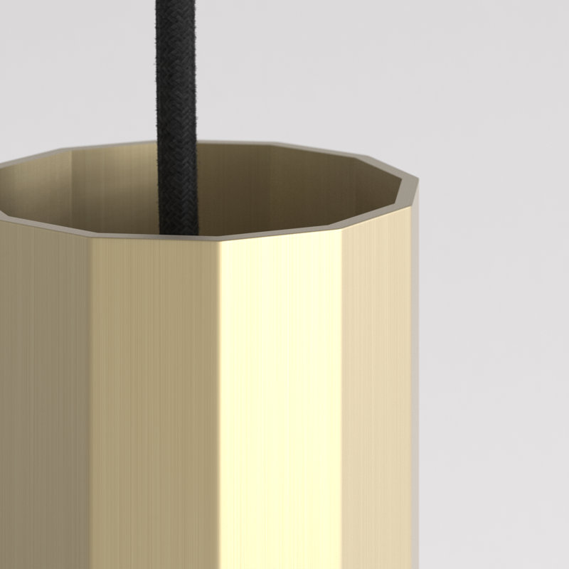 Hashira Pendant, Brushed Gold