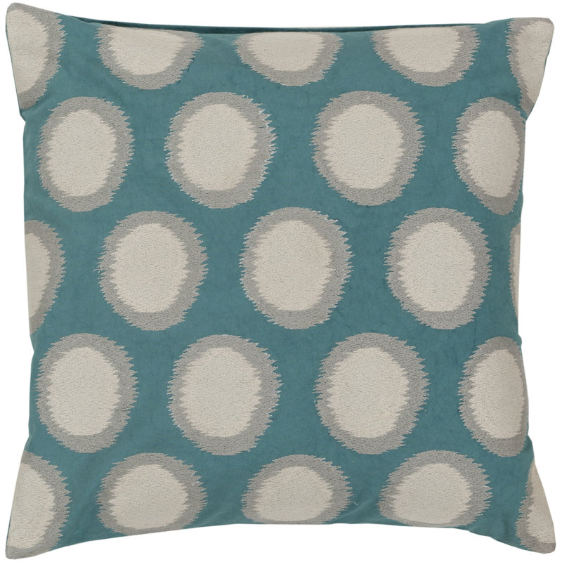 Polka Dots Throw Pillow, 20"H x 20"W, Red, Down-feather