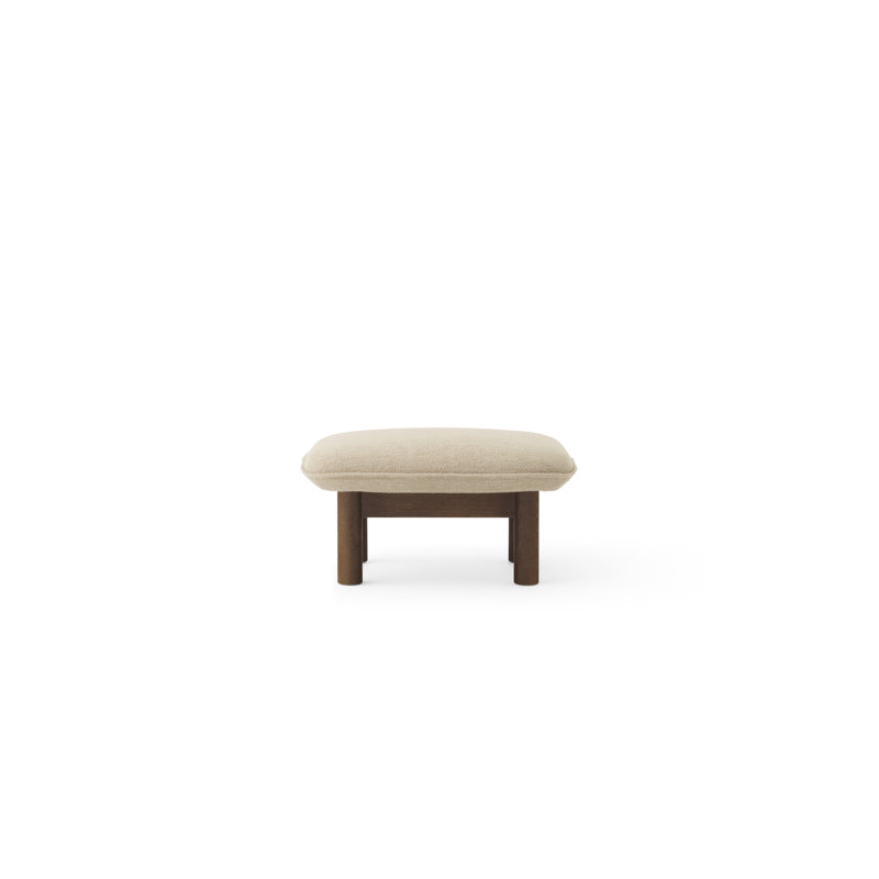 Brasilia Ottoman, Dark Stained Oak, Bouclé 02 Acrylic