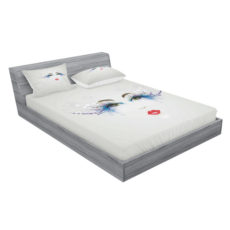 Microfiber Sheet Set, Queen Sheet Set with Fitted Sheet