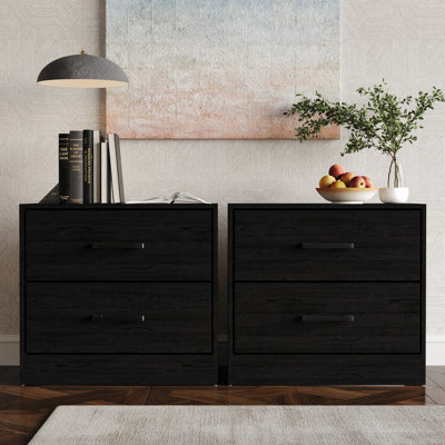 TWO NIGHTSTANDS IN BLACK