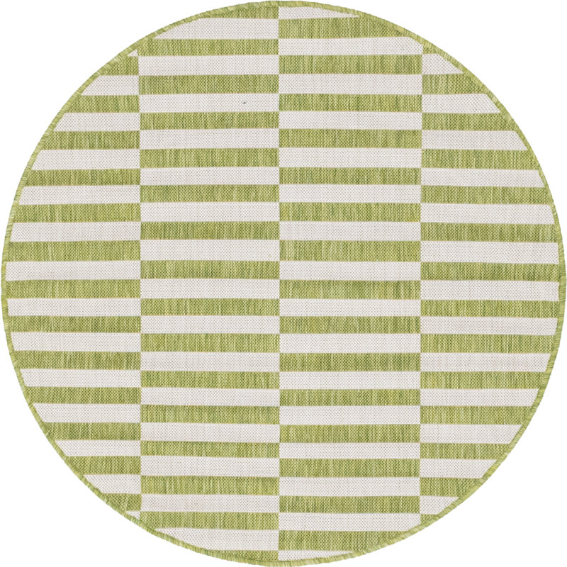 Altimari Striped Indoor Rug, Round 4'1"