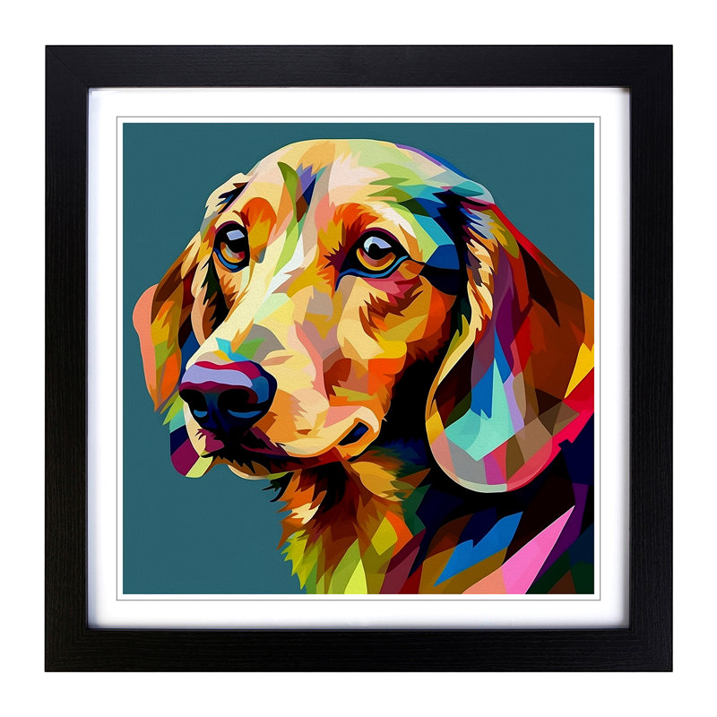 Single Picture Frame Print on Wood, Black