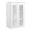 Meuble mural standard HOMEIBRO Cozy Design, 61 cm (L) x 30,5 cm (P) x 91,5 cm (H), en contreplaqué blanc Shaker, sans vitre, prêt à assembler.-1615484795-1615484796