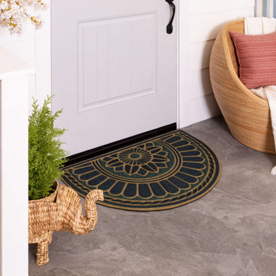 Tapis de porte extérieur antidérapant en caoutchouc recyclé Amoura