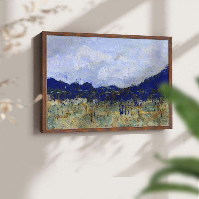 Altiplano II - Reproduction encadrée - Restickable, H 11 po x l 14 po, Noyer
