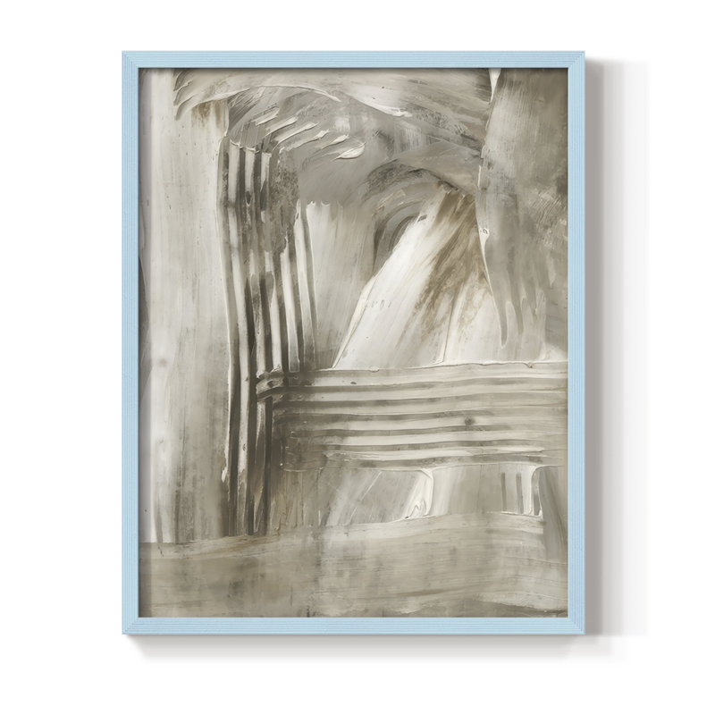 Earth Markings II, reproduction encadrée - bois massif, H 11 po x l 9 po, Bleu