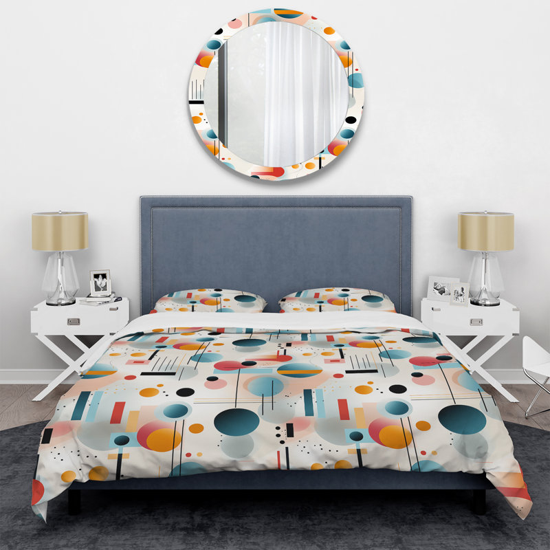Urban Tranquility I - Ensemble de housse de couette géométrique - Microfibre de polyester