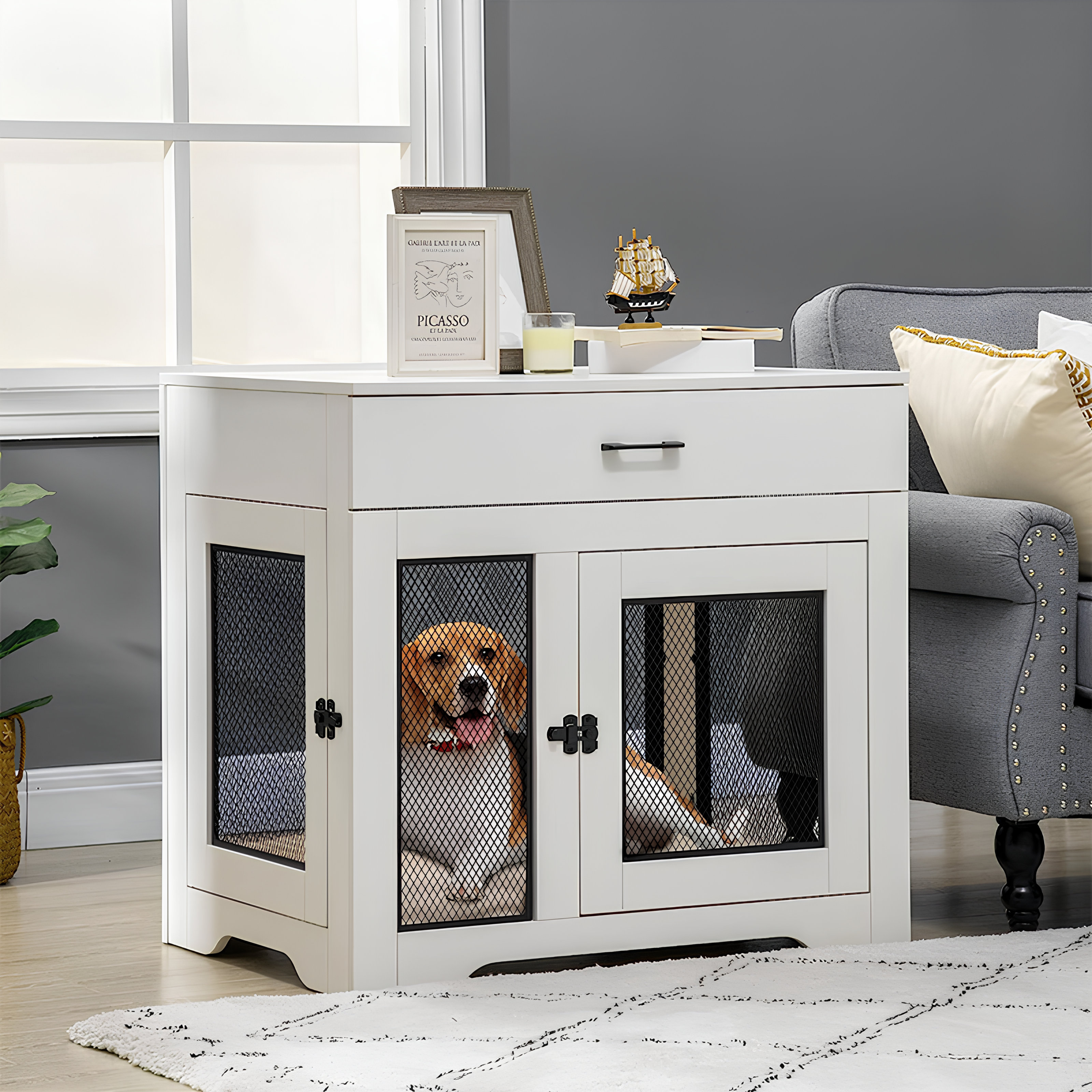 Tucker Murphy Pet™ Dog Crate Furniture With Soft WaterResistant
