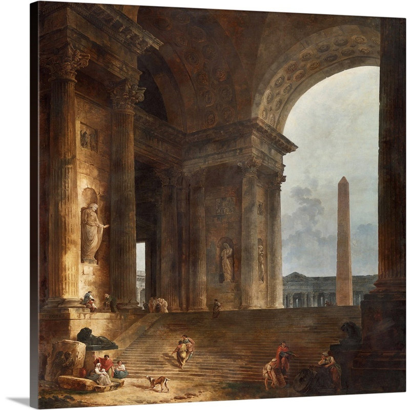 Obélisque - reproduction sur toile, Toile tendue, H 36 po x l 36 po x P 1,25 po