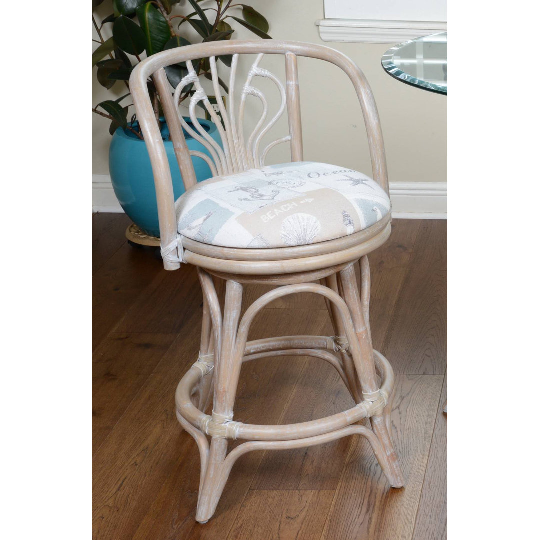 Conagh Swivel Upholstered Counter Stool Rosecliff Heights 