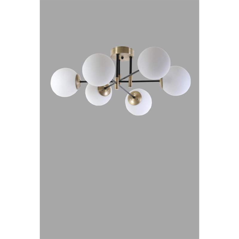 Witsham 6 - Light Sputnik Chandelier, Gold, White