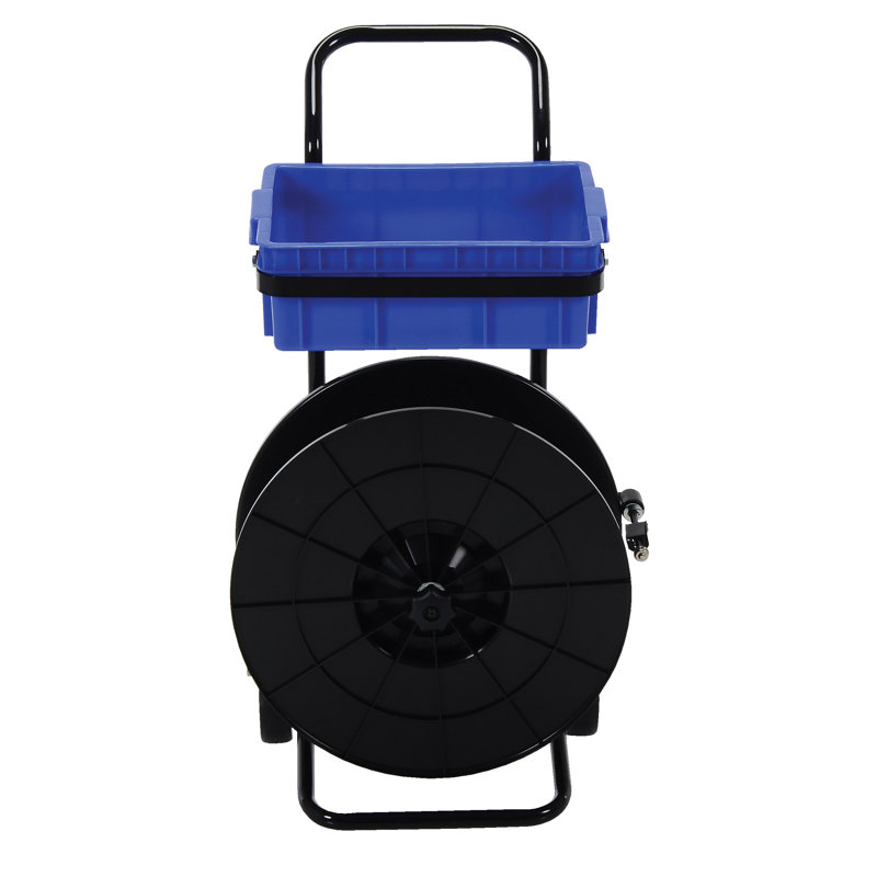 Strapping Cart, 38" H x 18.5" W x 20" D, Black