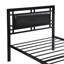 Lit simple en métal noir - stable, chambre silencieuse essentielle, caractéristique de confort,