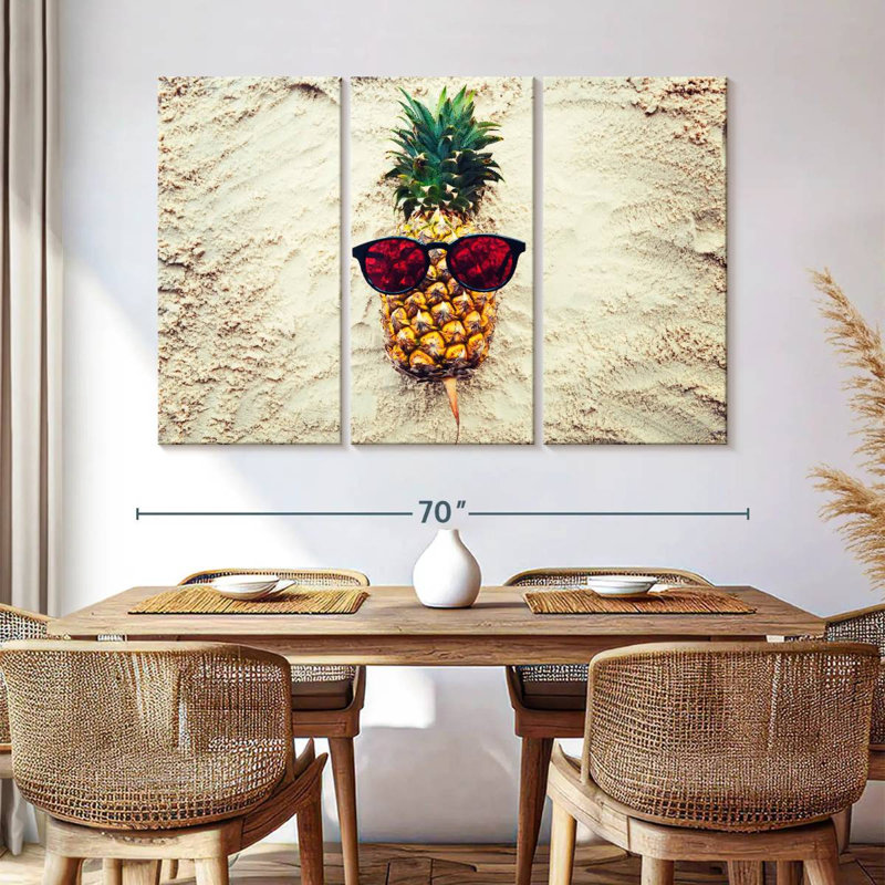 Yarlin ananas frais et sableux, H 42 po x l 65 po