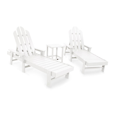 POLYWOOD Long Island Chaise 3-Piece Set