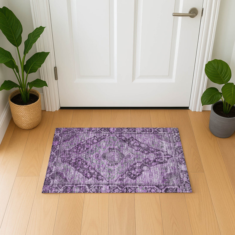 Tapis de qualité supérieure lavable à la machine Lucchesi AMF1761, Rectangle 1 pi 8 po x 2 pi 6 po