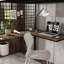 Loft Bed Frame with Storage Included with Built-in Ladder Included with Desk Included-1078812209