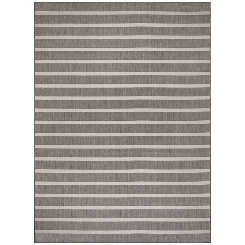  Positano 12' x 15' Charcoal Ivory Modern Rug, Rectangle 12' x 15', Charcoal Ivory