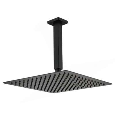 16" Matte Black Bathroom Luxury Shower Head