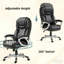 Chaise de bureau noire - Accoudoirs ergonomiques rembourrés et pivotants pour un espace de travail moderne