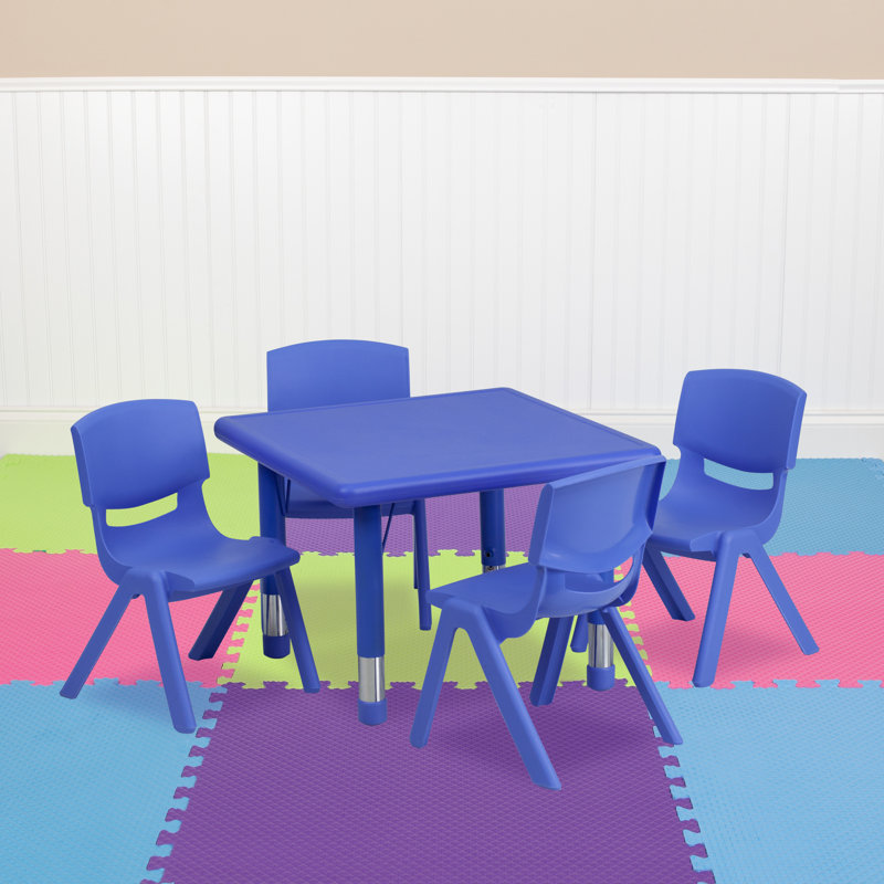 Ensemble de 4 tables d'activités Goddard, Bleu