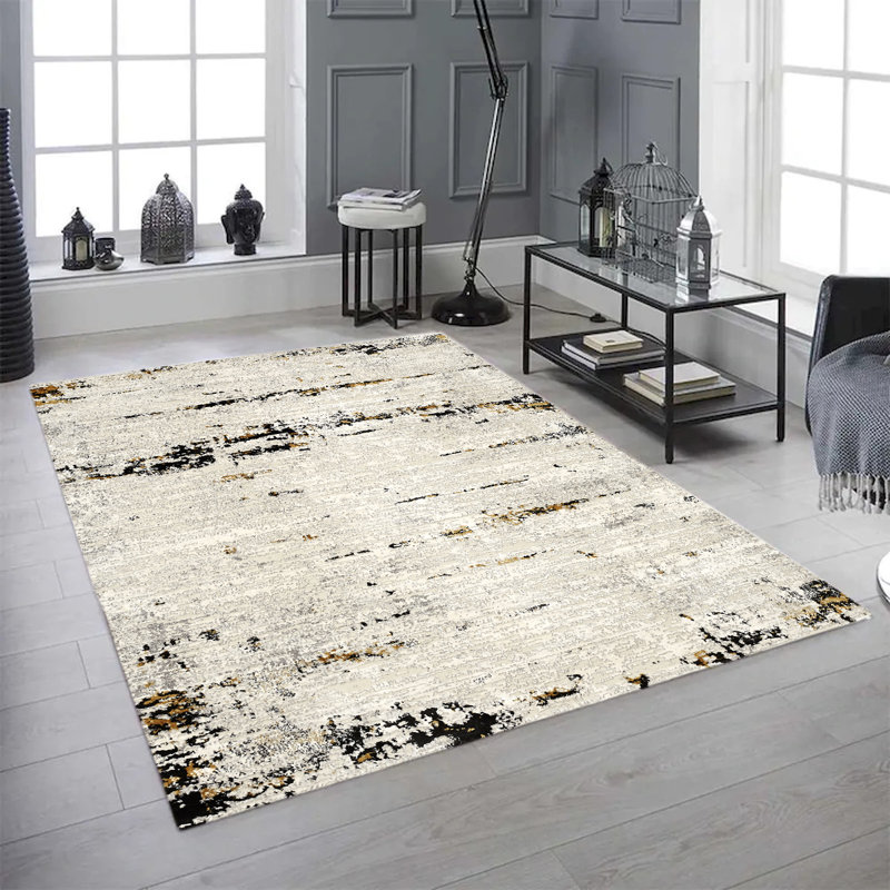 Abstract Indoor Rug, Rectangle 4' x 6'