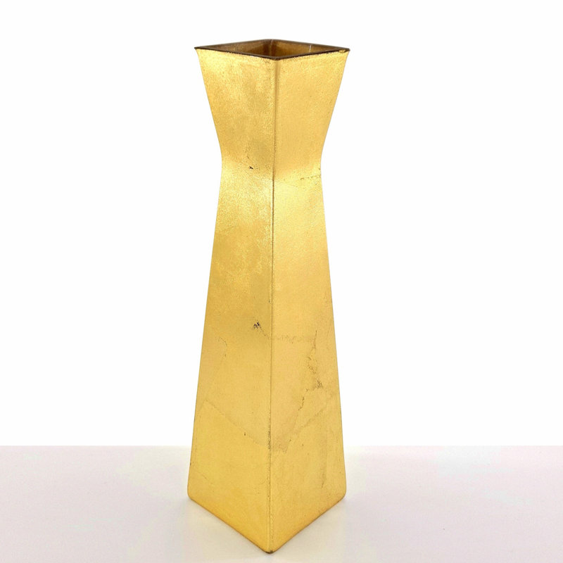 Handmade Glass Table Vase, Gold