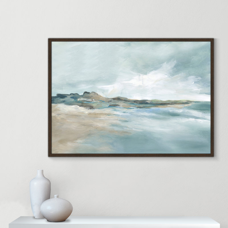 Imprimé Sandpoint par Carol Robinson, Noyer, Reproduction encadrée sans passe-partout, H 29,5 po x l 41,5 po x P 0,75 po