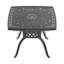 Ensemble de 3 meubles de patio en aluminium coulé avec structure noire et coussins de siège de couleurs aléatoires