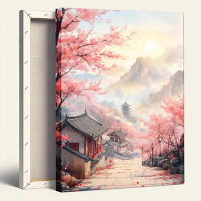 Ensemble de 1 tableau sur toile Fleurs de cerisier