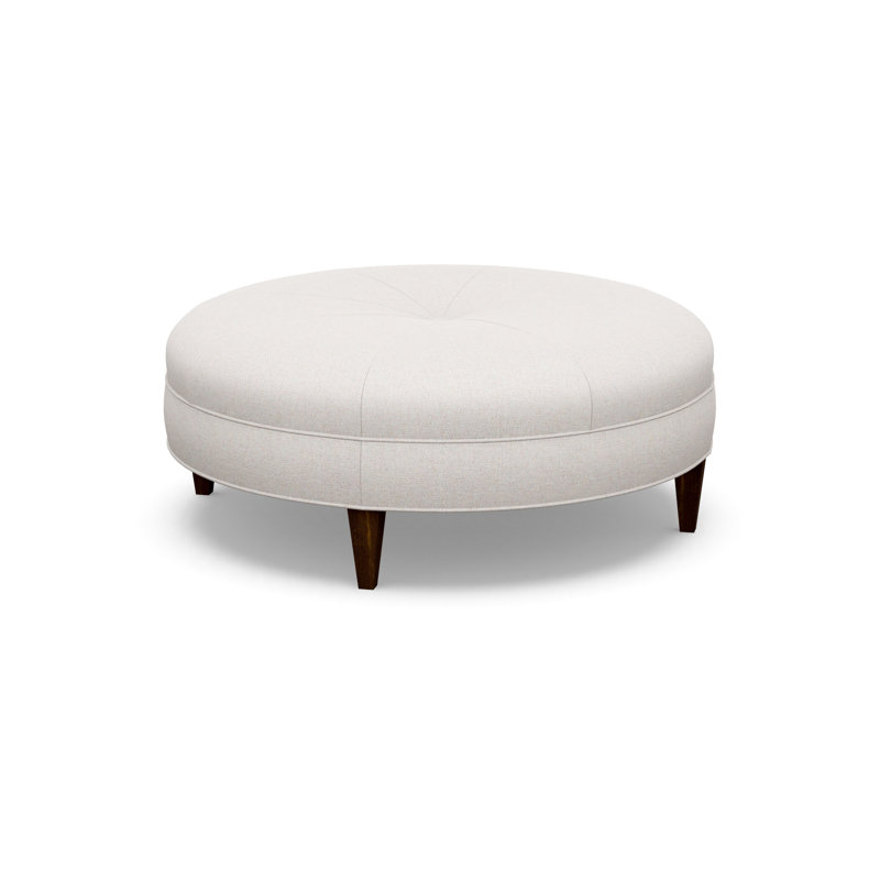 Ottoman Shop Round Ottoman, 8240-70, Walnut