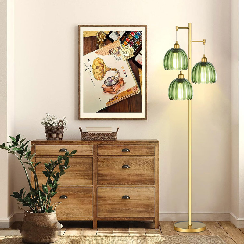Lampe sur pied Modern Tree, Vert