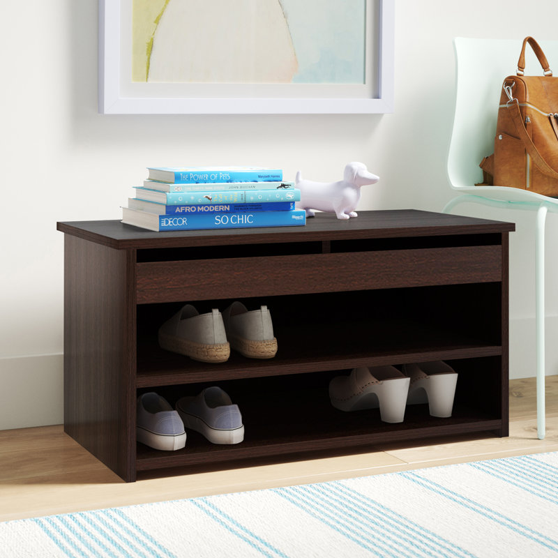 8 Pair Stackable Shoe Storage Cabinet, Espresso