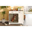 Table d'appoint pour chien avec cage pour chien de 37,4 po, chenil d'intérieur avec 2 tiroirs et armoire de rangement, meuble Modern
