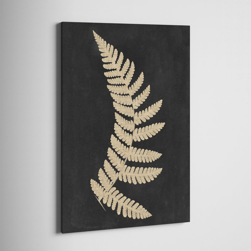 " Linen Fern IV ", 36" H  x 24" W x	 1" D
