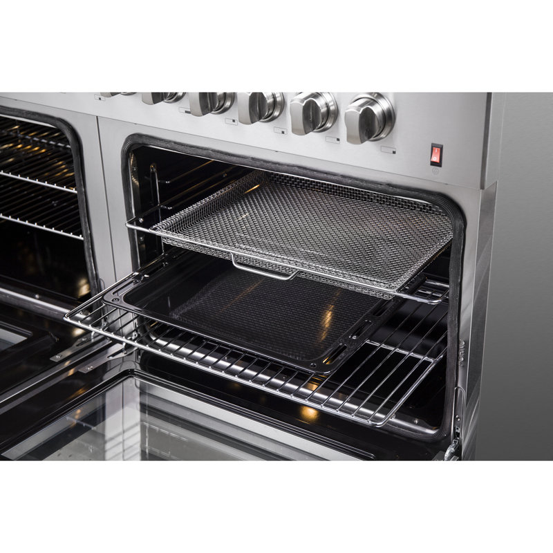 Cuisinière à double combustion en acier inoxydable 60 pouces Galiano, 10 brûleurs, 8,64 pieds Fours à convection véritable