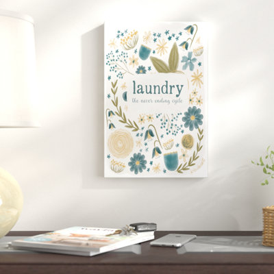 " The Never Ending Cycle Floral Typography " Textual Art Print