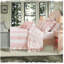 Ensemble de literie pour grand lit rose, ensemble de volants en microfibre, chambre romantique