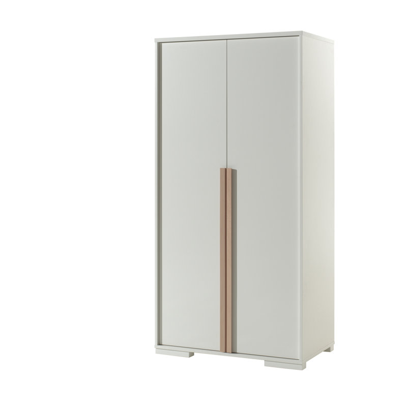 London 2 Door Manufactured Wood Wardrobe, White