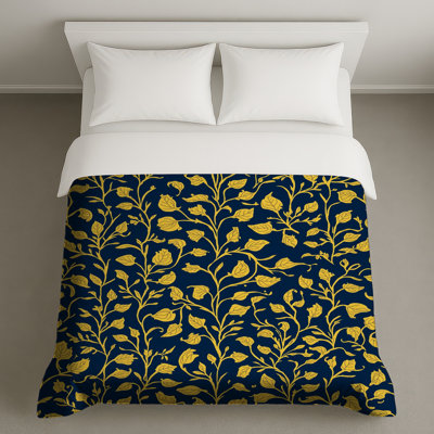 Yellow Floral Pattern Duvet Covers