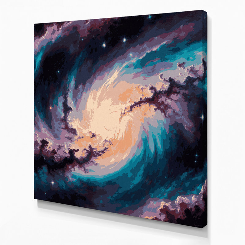Art mural sur toile mauve Space Space, H 12 po x l 12 po