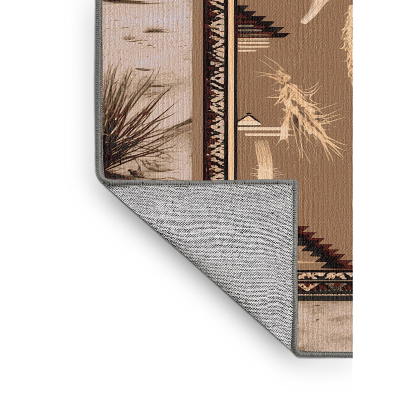  Tapis lavable Tumbleweed Trails Southwestern, Rond 6 pi