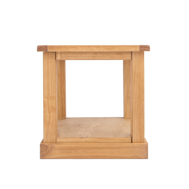 Side Table with Storage, Waxed