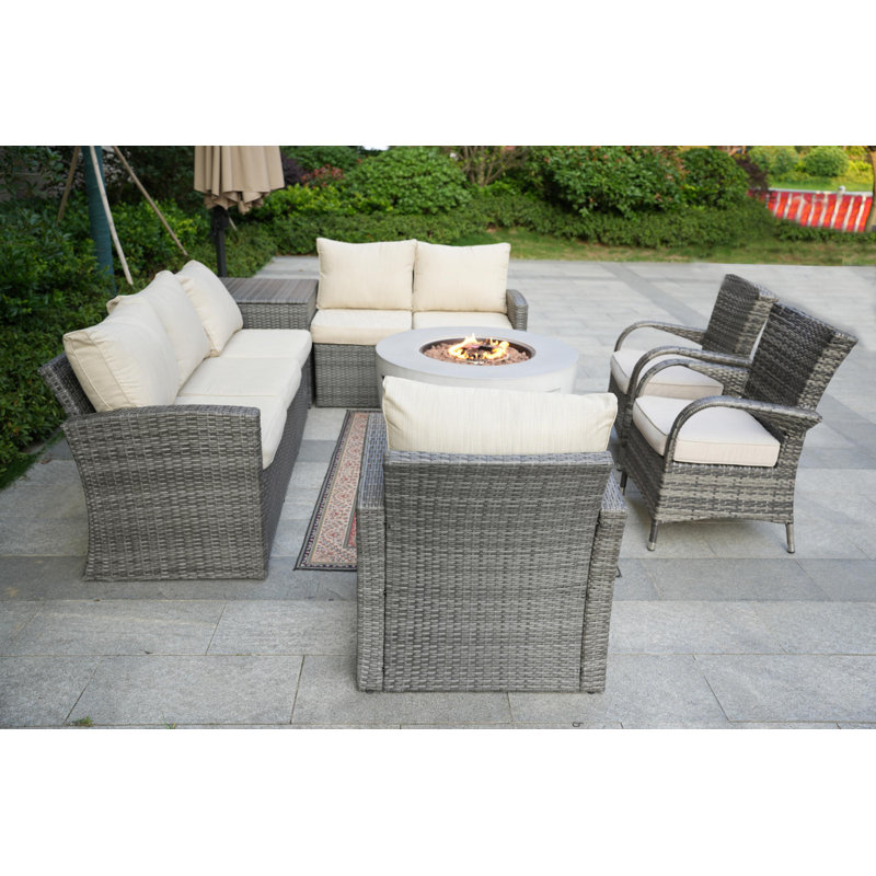 8 - Person Patio Conversation Set with Cushions