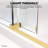 Radiance 56"-60"W x 72'' H Single Sliding Frameless Shower Door in Brushed Gold with 3/8" Clear Glass-134438125