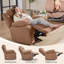 Fauteuil inclinable manuel en tissu avec accoudoirs et dossier rembourrés, canapé de salon doux pour le salon-1032836689