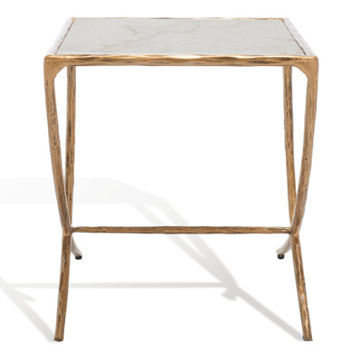 Evelynn 18" Genuine Marble End Table