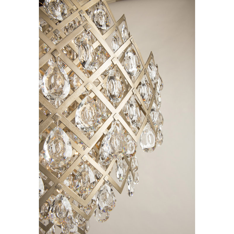 Vienna Bronze and Crystal 7-Light Tiered Chandelier