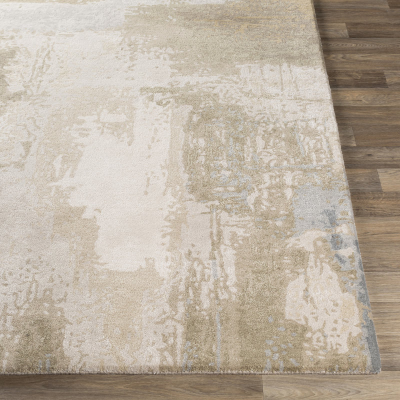Wool Abstract Indoor Rug, Rectangle 10' x 14'